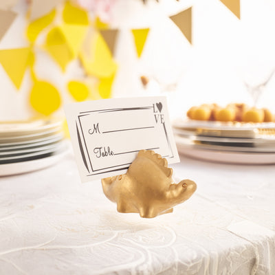 Metal support for table numbers and place cards - DINOSAUR2