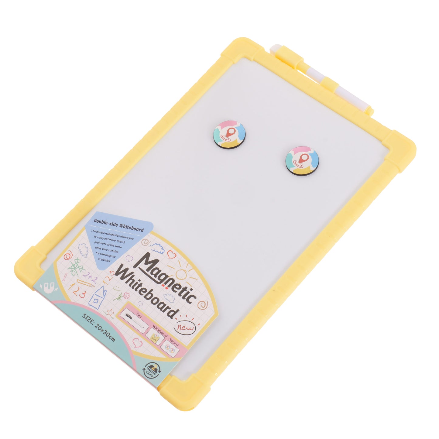 Tabla magnetica Whiteboard A4 cu 2 fete WH130320 - Green Print