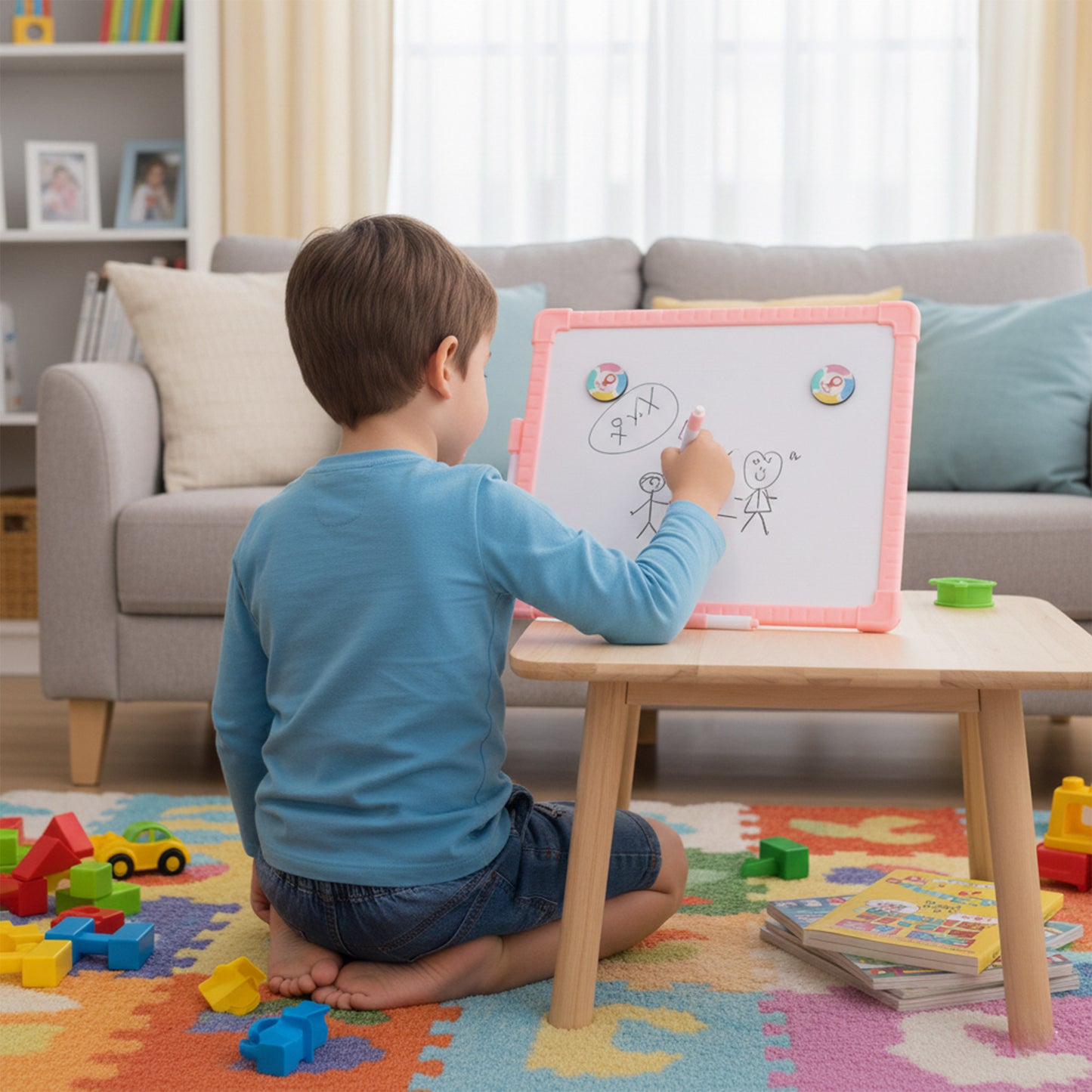 Tabla magnetica Whiteboard A4 cu 2 fete WH130315 - Green Print