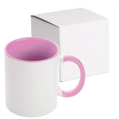 Mug with pink interior handle + individual box
