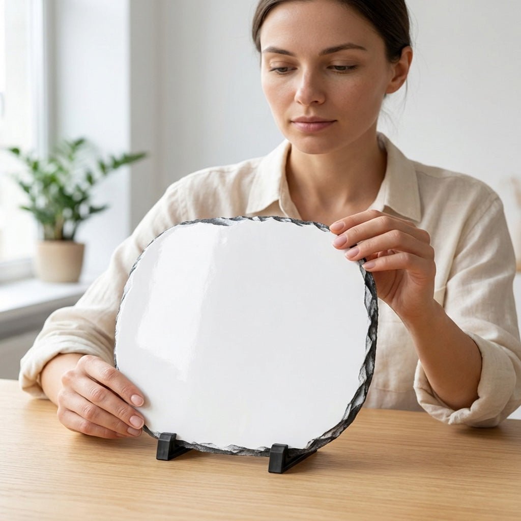 Placa ardezie ovala 27x36 PA-2736 - Green Print