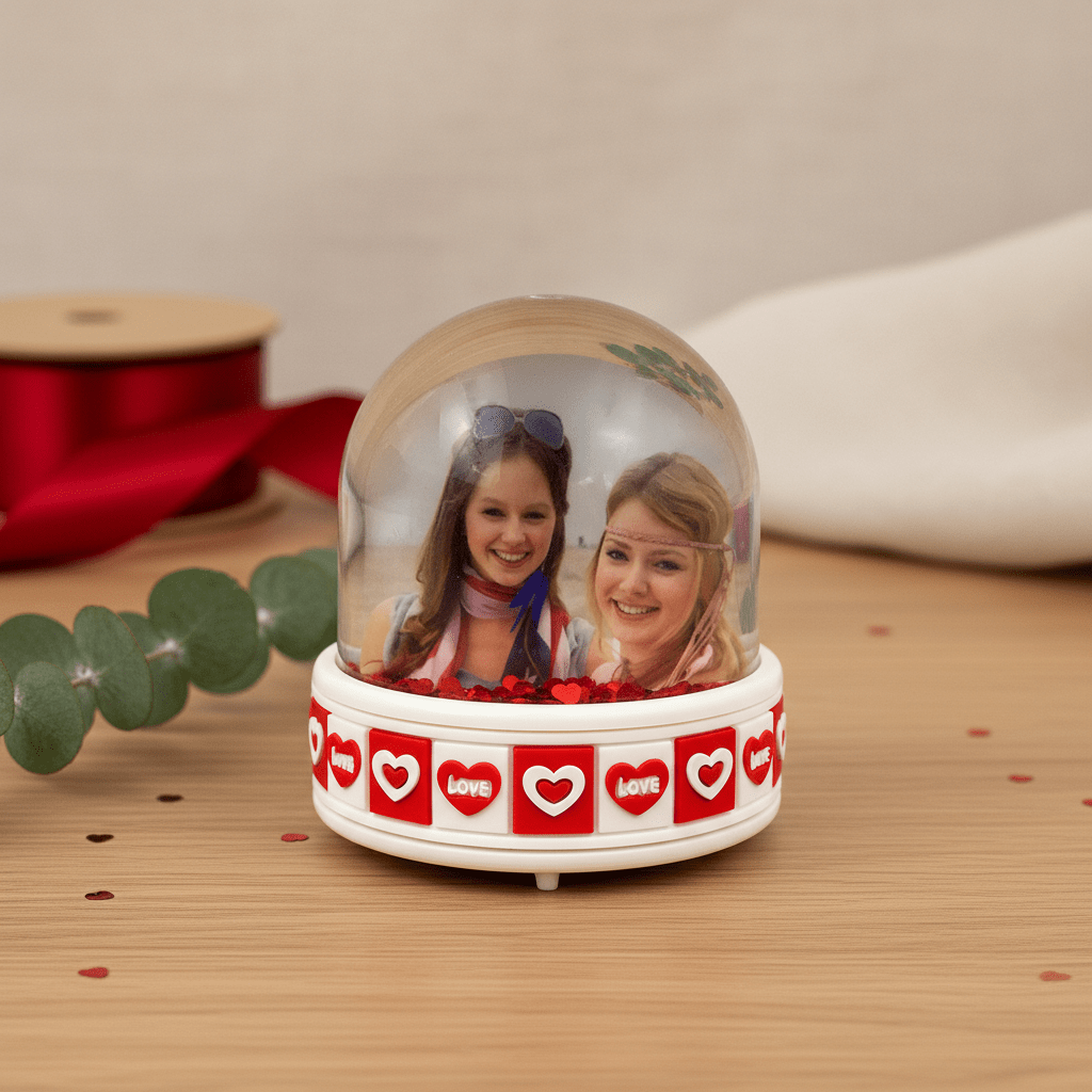 Glob foto Love alb+rosu - LED GL121 - Green Print