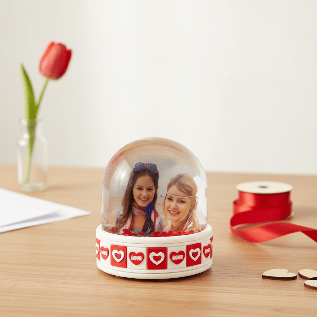 Glob foto Love alb+rosu - LED GL121 - Green Print