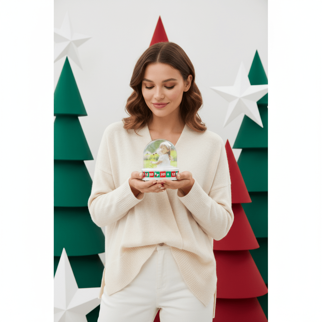 Glob foto Craciun - LED GL012 - Green Print