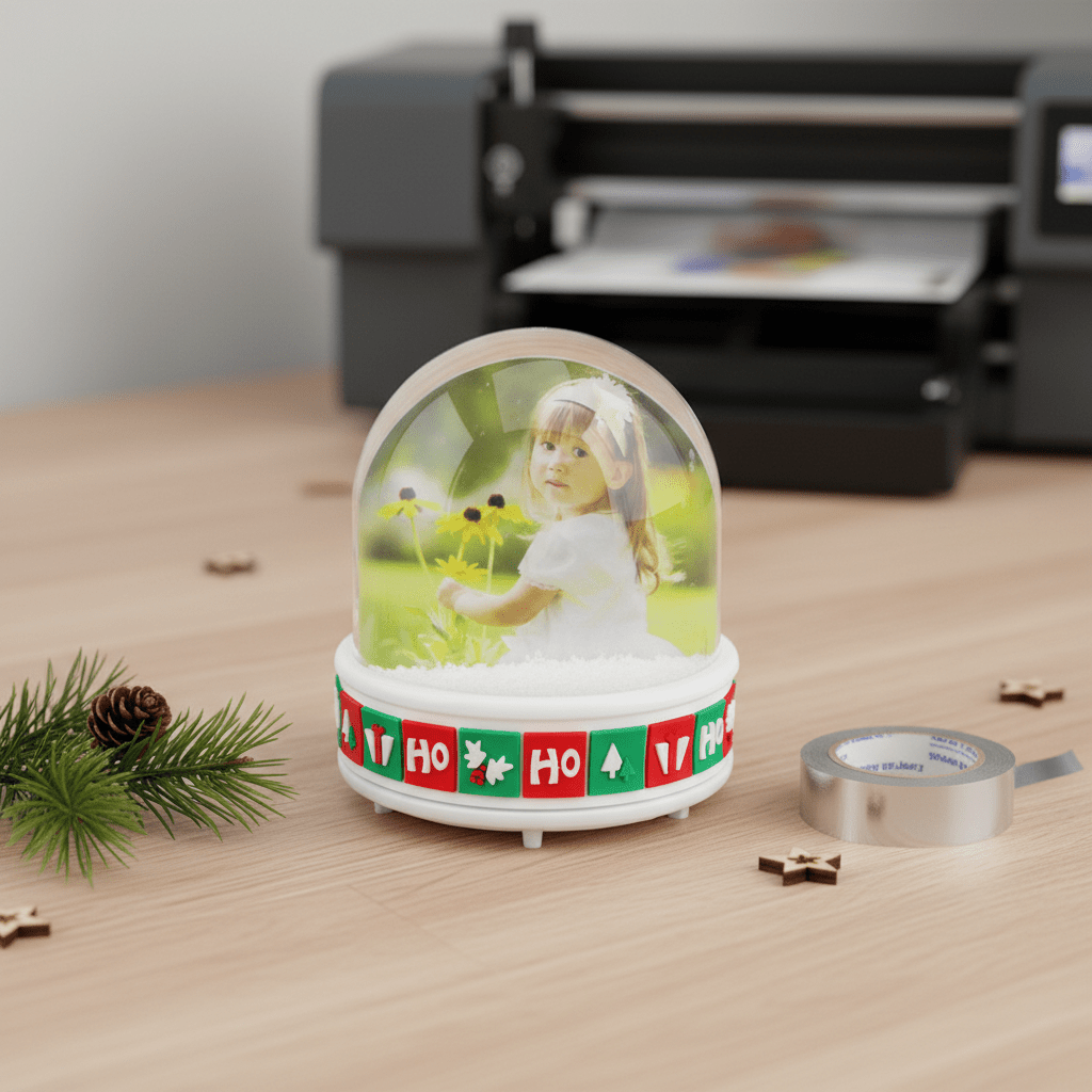 Glob foto Craciun - LED GL012 - Green Print