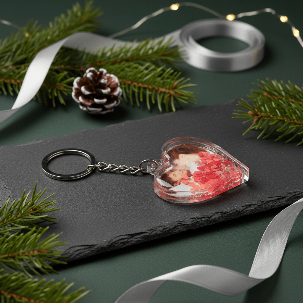 Breloc glob foto inima GL233 - Green Print